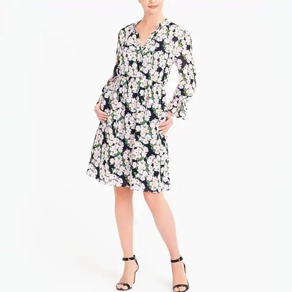 J. CREW Floral Chiffon Dress - Picture 3 of 8